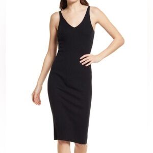 Ribbed Sweater Midi Dress